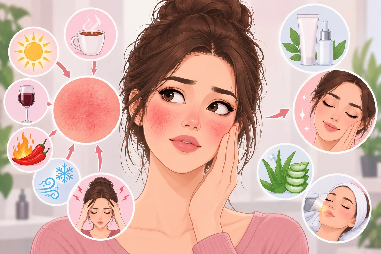 احمرار الوجه والوردية (Rosacea): الأسباب والعلاج